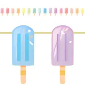 baner flagi crazy cake lody na patyku amscan 180 cm