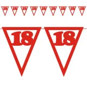 baner flagi urodziny 18 czerwony 3 6 m