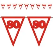 baner flagi urodziny 80 czerwony 3 6 m