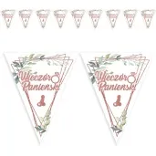 baner flagi wieczor panienski eukaliptus rose gold 3 6 m