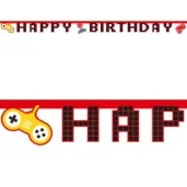 baner gaming party happy birthday procos 200 cm