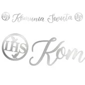 baner komunia swieta srebrny partypal 150 cm