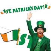 baner st patricks day irlandzka flaga zielony 2 2 m