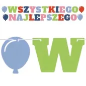 baner wszystkiego najlepszego 4 balony mix godan 3 m