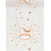 bieznik 20 urodziny rozowe zloto bialy santex 500 x 30 cm