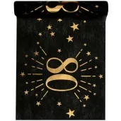 bieznik 80 urodziny czarno zloty santex 500 x 30 cm