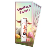 bileciki na czekoladki kinder baranek i pisanki prezent na wielkanoc upominek na zajaca 5 szt