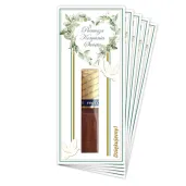 bileciki na czekoladki merci eukaliptusowe serce podziekowania upominek dla gosci 5 szt