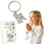 brelok do kluczy aniolek eukaliptus w ramce upominek podziekowanie dla gosci na komunie swieta