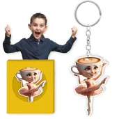 brelok drukowany ballerina cappuccina brainrot
