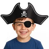 czapeczka papierowa pirat z opaska partydeco 1 szt