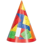 czapeczki papierowe klocki unique 8 szt