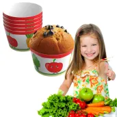 dekoracja do ozdabiania muffinek papilotki warzywa 6 szt na dzien wiosny