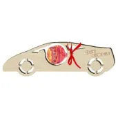 dekoracja drewniana auto na lizak dzien chlopaka 15 cm