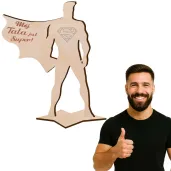 dekoracja drewniana moj tata jest super 12 5 cm