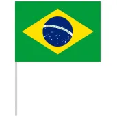dekoracja kartonowa flaga na patyczku brazylia 40 cm