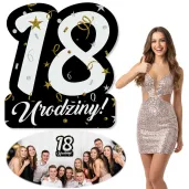 dekoracja na 18 urodziny duza liczba znak napis do przyklejenia glamour birthday 40 5x45 cm