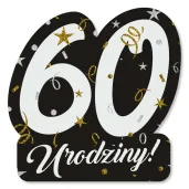 dekoracja na 60 urodziny duza liczba znak napis do przylejenia glamou birthday 43x48 cm