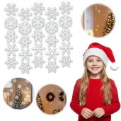 dekoracja na boze narodzenie swieta naklejki platki sniegu sniezynki na okno szybe x25