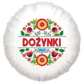 dekoracja na dozynki gminne balon foliowy kwiaty ludowe ozdoba do girlandy 18 rnd