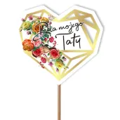 dekoracja na dzien ojca pik ozdobny papierowy serce dla mojego taty 24 cm