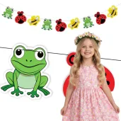 dekoracja na dzien wiosny do szkoly przedszkola baner girlanda papierowa zaba pszczola 2 5 m