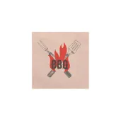 dekoracja na grilla serwetki papierowe jednorazowe bbq kremowo czarne 33 cm 20 szt