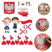 dekoracja na swieto niepodleglosci 11 listopada ozdoby do powieszenia na gazetce szkolnej polska