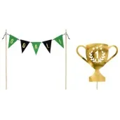 dekoracja na tort pilka nozna partydeco 20 cm