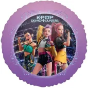 dekoracja na urodzny prezent balon foliowy k pop demon hunters 18 rnd