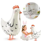 dekoracja na wielkanoc balon foliowy stojacy kurka partydeco 24 shp