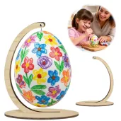 dekoracja na wielkanoc zajaca wieszak stojak do jajek pisanek eko do malowania 12 cm