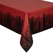 dekoracja stolu na halloween obrus plamy krwi zakrwawiony czarny papierowy 180x120 cm