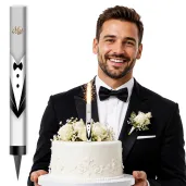 dekoracja tortu na wesele slub fontanna tortowa raca maz gold wedding 18 cm