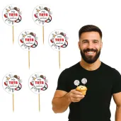 dekoracje babeczek na dzien ojca pikery na muffinki 23 czerwca moj tata to debesciak 6 szt