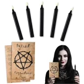 dekoracje na halloween czarne swiece rytualne rytual przywolania cieni 5 szt