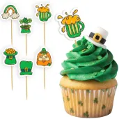 dekoracje na muffinki przekaski na dzien swietego patryka pikery party z patrykiem do baru x6