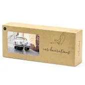 dekoracje na samochod serca srebrne partydeco zestaw