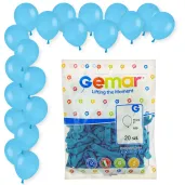 dekoracje na urodziny baby shower niebieskie balony pastelowe a50 do girland 5 20 szt