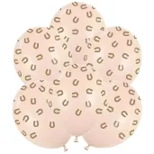 dekoracje na urodziny dla fanow jazdy konnej alabastrowe balony pastelowe podkowa 12 6 szt