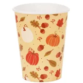 dekoracje stolu na halloween swieto dyni kubeczki papierowe dynie i zoledzie 250 ml x6