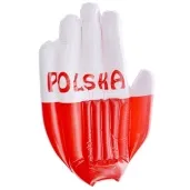 dmuchaniec rekawica kibica polska bialo czerwony arpex 47 cm