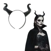 dodatek do stroju na halloween opaska na wlosy rogi diablicy czarna sukkub cosplay karnawal
