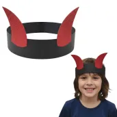 dodatek do stroju na jaselka bal przebierancow diabelek czerwona brokatowa