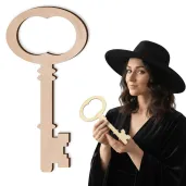 dodatek do zabawy na andrzejki duzy klucz do lania wosku xl wrozby andrzejkowe drewniany 23 cm