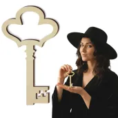 dodatek do zabawy na andrzejki klucz do lania wosku wrozby andrzejkowe drewniany 10 cm