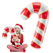 ekoracja na swieta boze narodzenie mikolajki balon foliowy lizak laska 32 shp