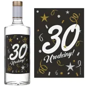 etykieta na butelke 30 urodziny glamour birthday czarny 85x120 mm 5 szt