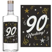 etykieta na butelke 90 urodziny glamour birthday 85x120 mm 5 szt