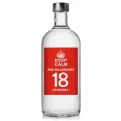 etykieta na butelke urodziny 18 keep calm 85x120 mm 5 szt